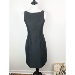 Theory Black Textured Career Style Sheath Dress